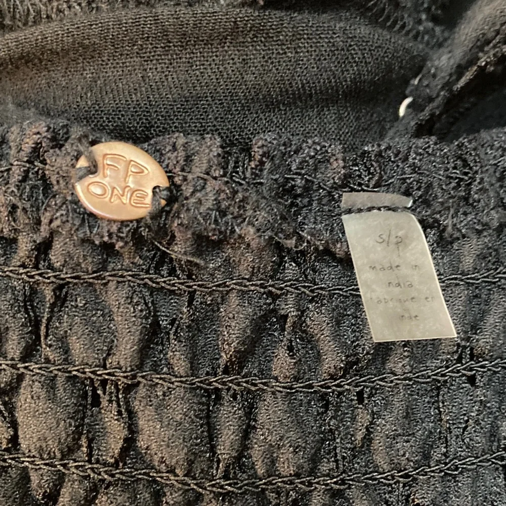 Free People One- Adella Slip Black Size Small EUC
